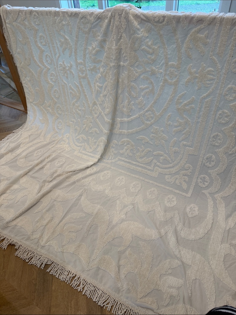 White Chenille Blanket